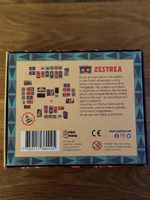 Zestrea - Joc de societate/Boardgame [NOU - STARE EXCELENTĂ]