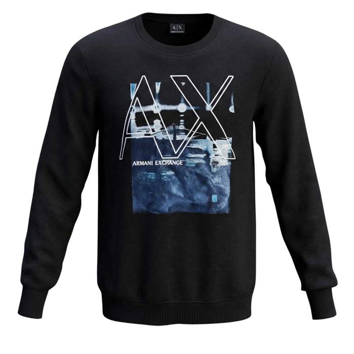 Мъжки Оригинални Блузи - Emporio Armani/AX - Черен/Червен Цвят