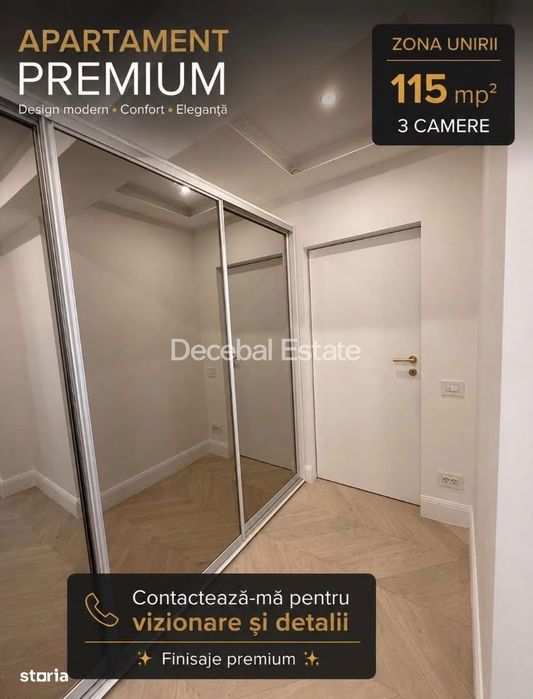 Apartament premium cu 3 camere | 115 mp | Zona Unirii