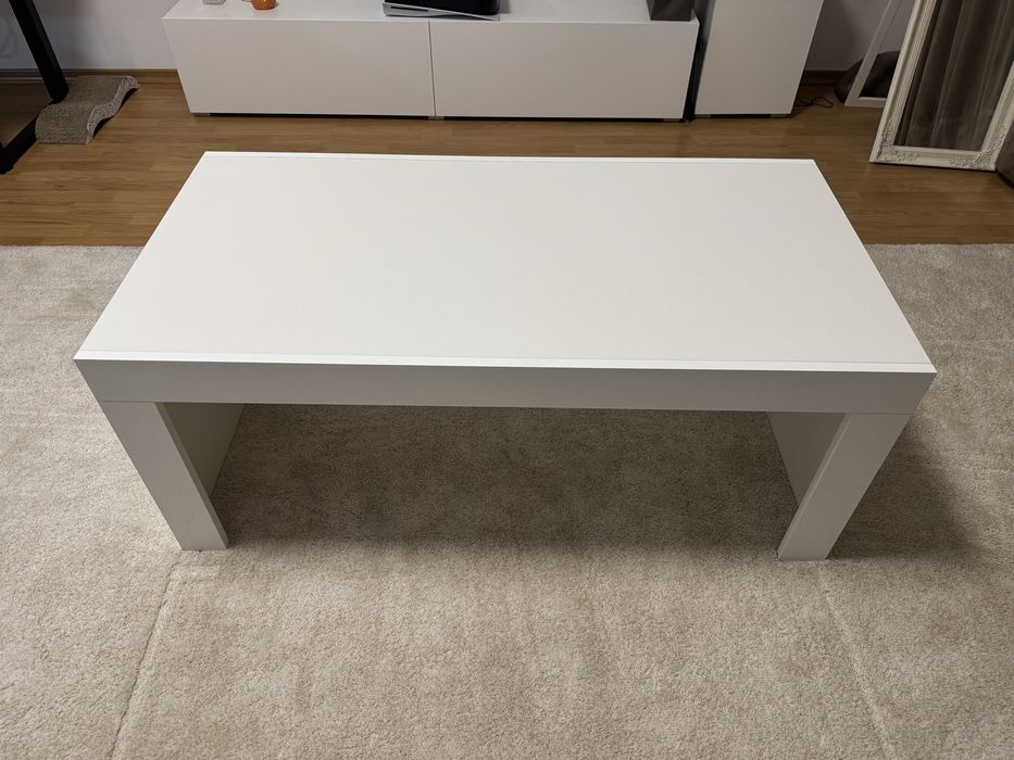 Masa de Cafea Alb Lucios - 120 x 60 x 50