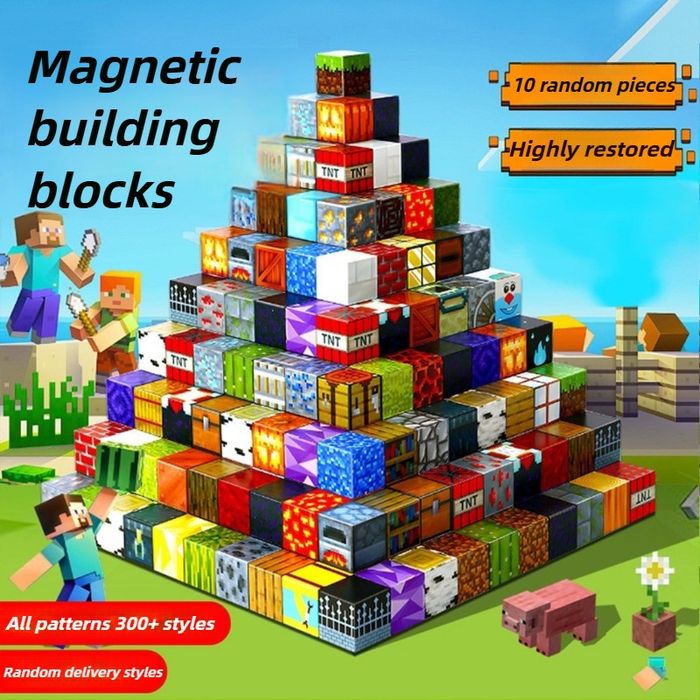 Комплект Магнитни кубчета Майнкрафт Minecraft Magnetic Blocks