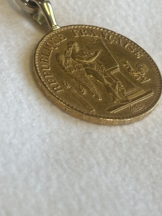 Златен ланец 14к с монета висок карат 21.65к