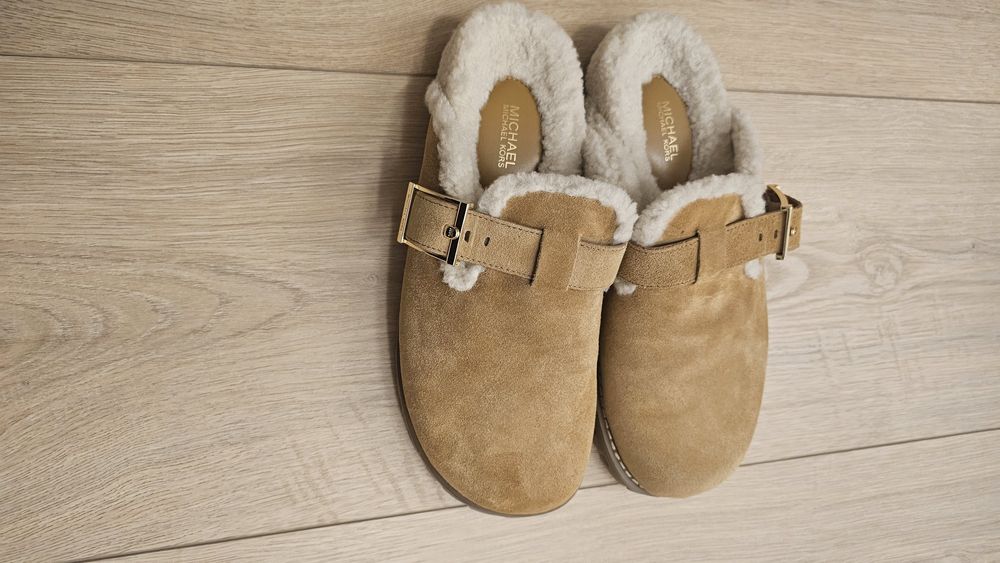 Clogs saboti Michael Kors piele cu blana