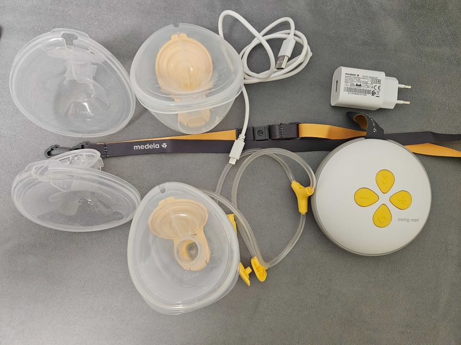 Електрическа помпа за кърма Medela Swing Maxi Hands-free (Като нова + подарък)