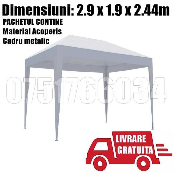 Pavilion CORT Gradina Terasa Curte 2.9X1.9X2.44 M Livrare GRATUITA CJ