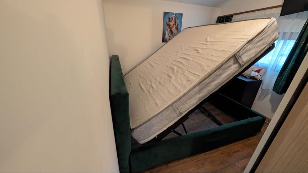 Vand pat dublu 180x200-saltea inclusa