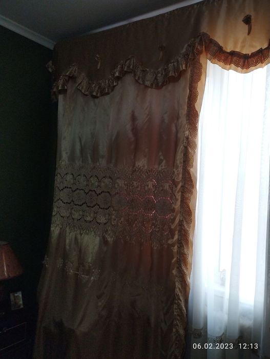 Продам комплект, шторы, тюль, покрывало