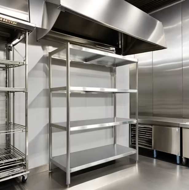 Rastel inox demontabil 4 polite Raft inox cu 4 polite 1200x400x1550 mm
