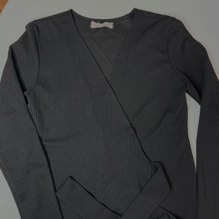 Платье лапша на запах — чёрное