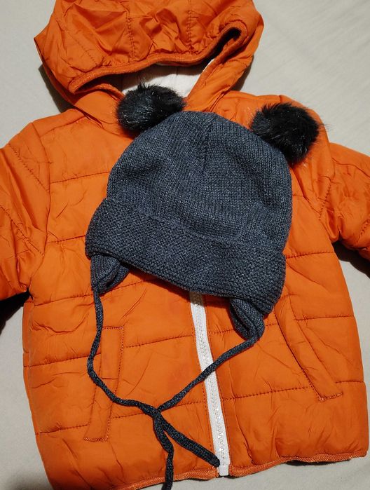 Зимно яке + шапка, 12-18м