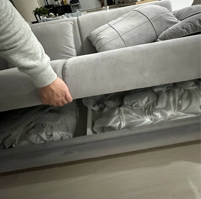 Серый диван раздвижной