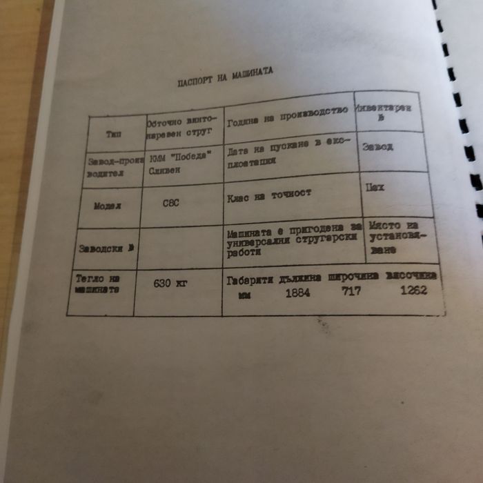 Струг Ц8Ц паспортът му
