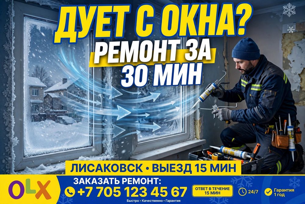 Ремонт окон ПВХ Лисаковск Октяборьский