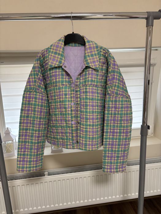 Късо яке риза каре