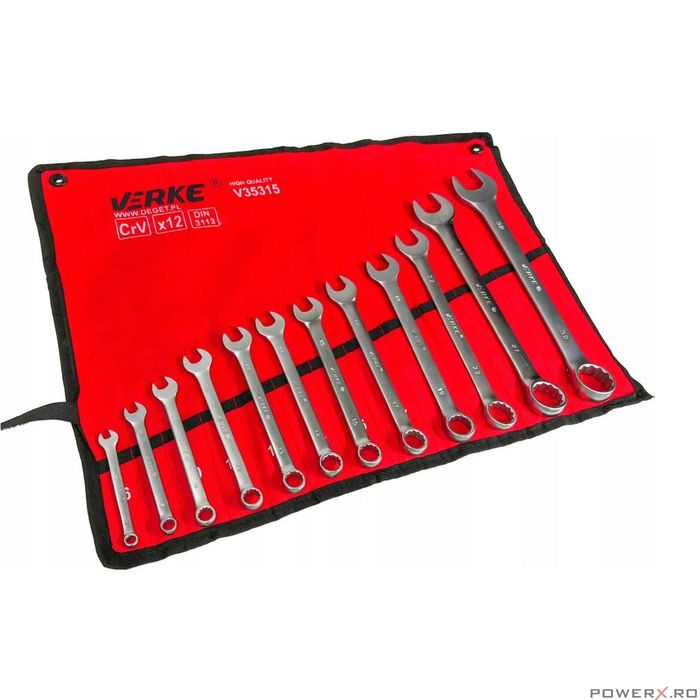 Set chei combinate, 6-32 mm, 12 piese, crom-vanadiu, Verke