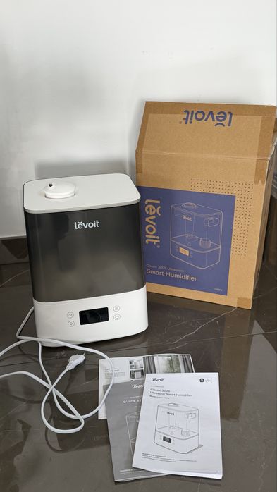 Umidificator aer Levoit 300S Ultrasonic, rezervor 6L, autonomie 60 ore, senzori, silentios, cu aplicatie pe telefon