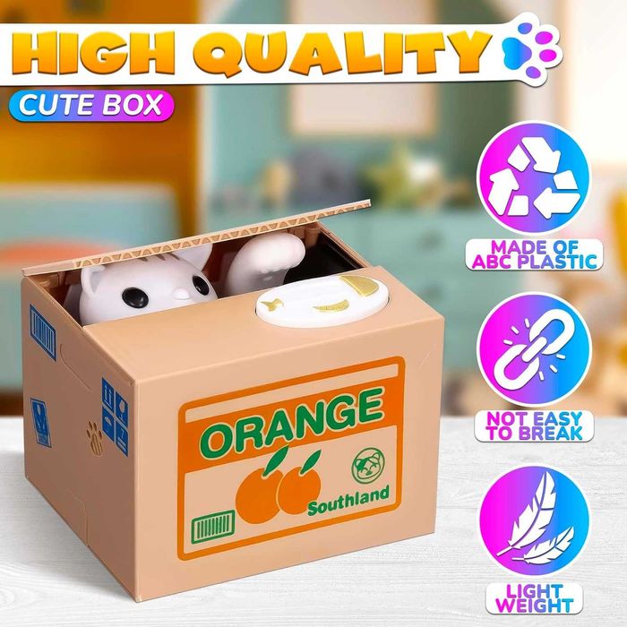 Pusculita interactiva Jucarie Automata pentru Economii cu Mieunat