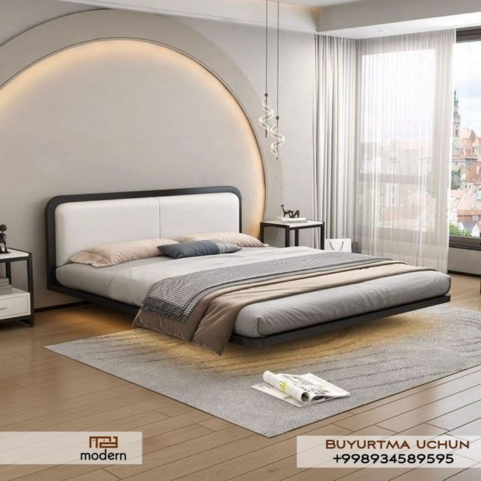 Двуспальная  Кровать Loft krovat темир крават metal kalavat Paryashi