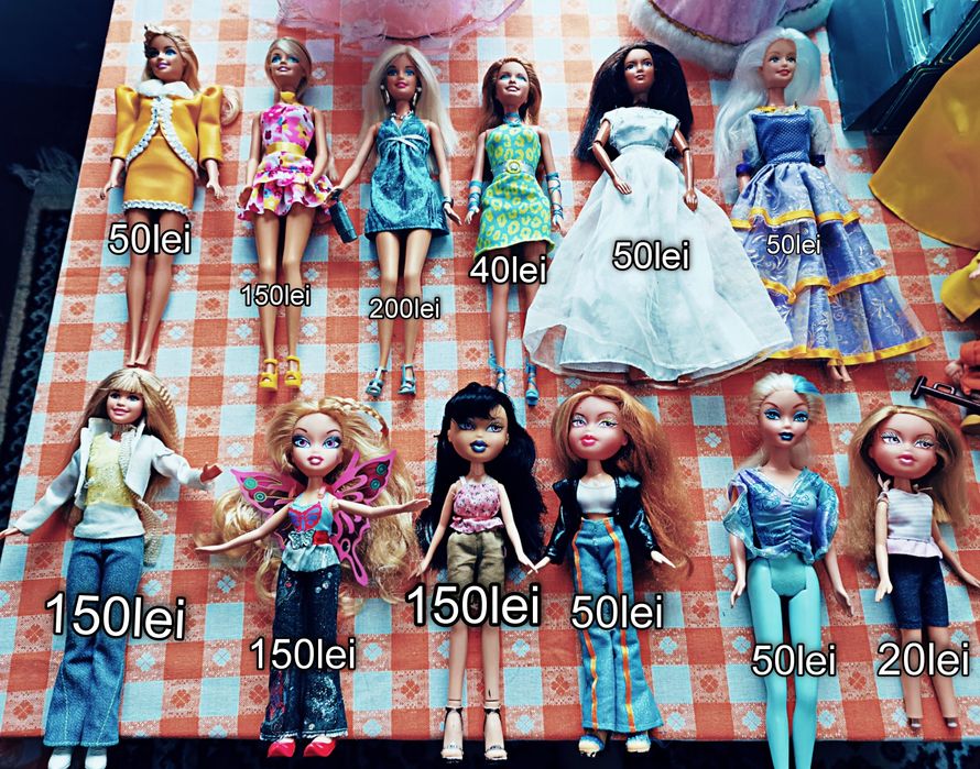 Păpuși barbie, Bratz, Disney etc.