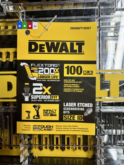 Dewalt Набор бит для шуруповерта, 100 шт, DWANGFT100SET