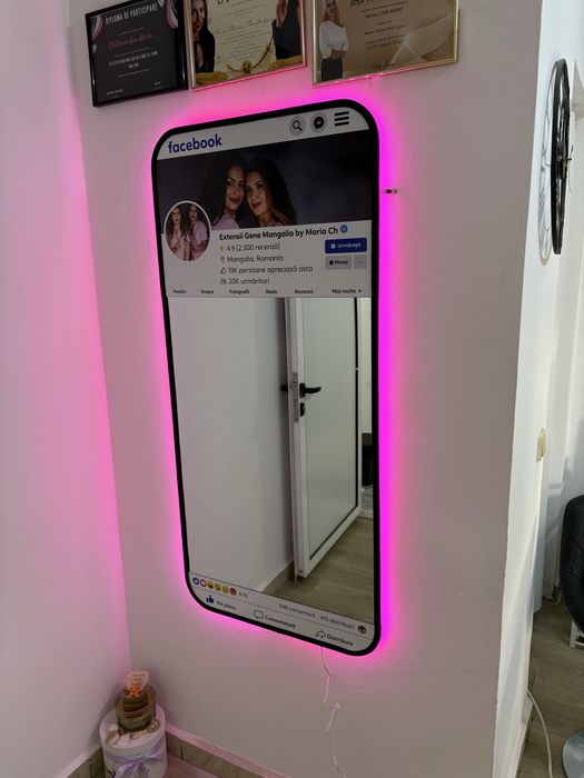 Oglinda Instagram - Facebook - TikTok Led