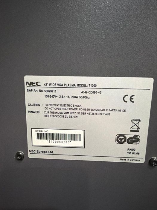 Телевизор NEC, б/у