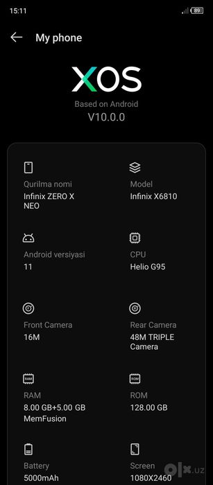infinix zero x neo