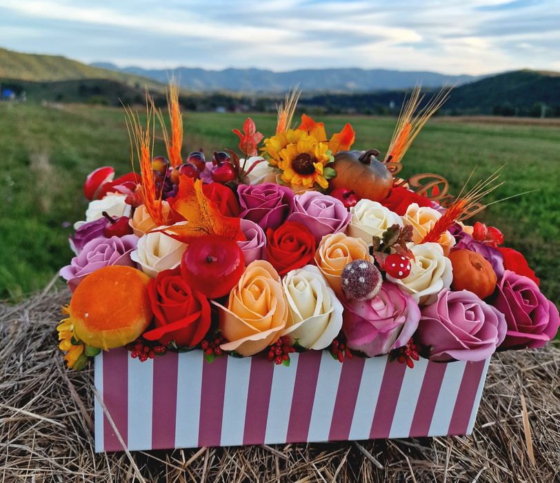 Aranjamente flori de sapun  buchete trandafiri