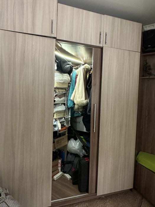 Шкаф/Гардероб + угловой диван с ящиками + стенка