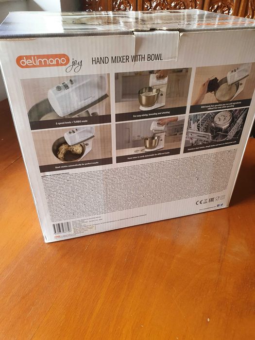 Vand mixer cu bol Delimano Joy, 4 l, 300 W, 5 trepte de viteza