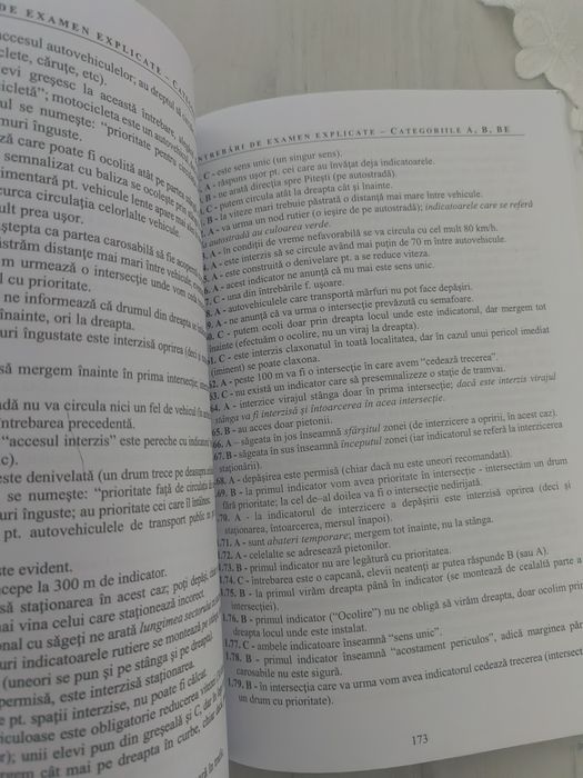 Carte chestionare auto explicate 2026, cat. B, A, BE
