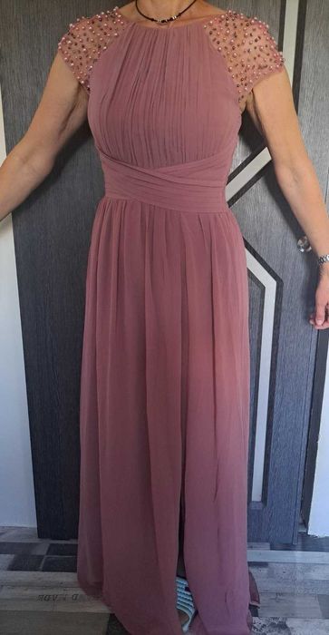 Дълга рокля, в цвят Пепел от рози