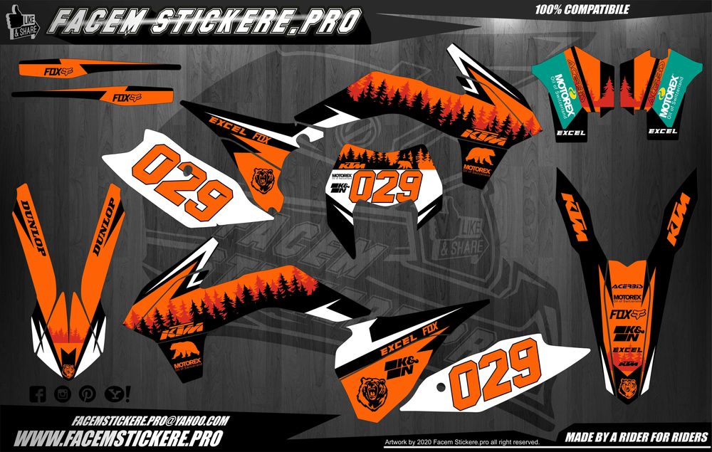 Stickere Grafice Enduro Cross atv ktm husqvarna honda Yamaha copii