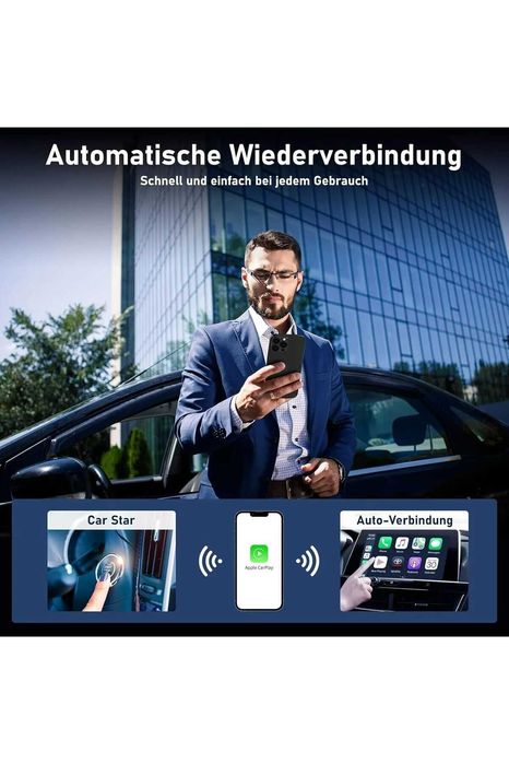 Adaptor Wireless CarPlay 2-in-1 conexiune rapida Bluetooth 5.0 compatibil 99% dintre masini Plug & Play