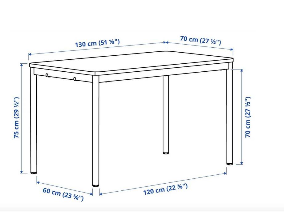 Masa/Birou IKEA Tommaryd 130x70cm, blat furnir stejar, impecabila.
