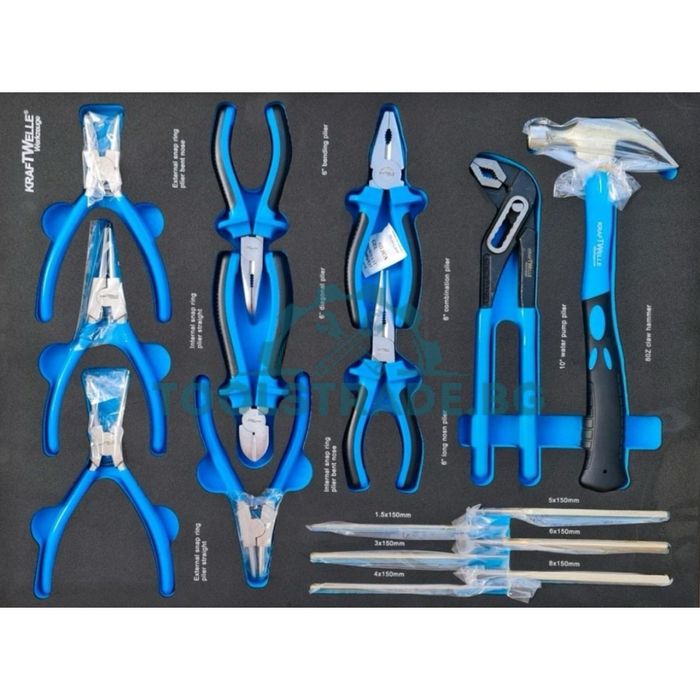 Шкаф/количка с инструменти със 7 чекмеджета,6 пълни KRAFTWELLE