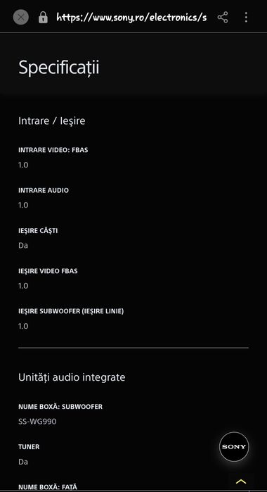 Sistem audio Sony MHC-RG440S