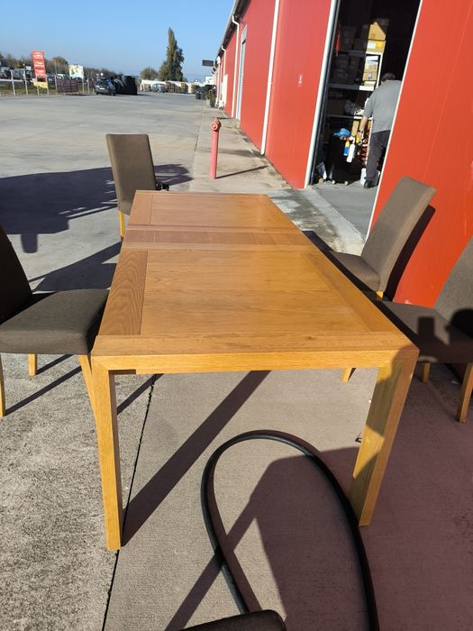 Масивна дъбова маса + 6 стола