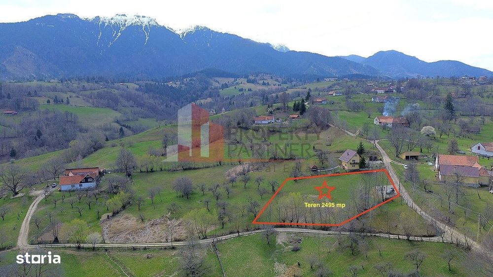 Teren 2.495 Mp | Bran – Sohodol | Vedere Panoramică Spre Bucegi