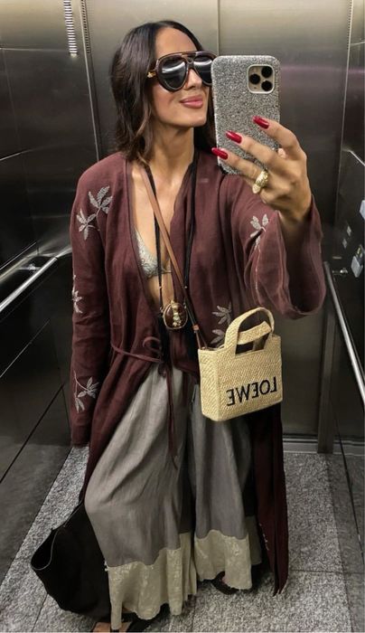 Новые льняные брюки zara размер S