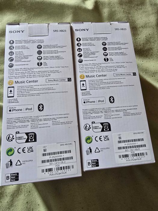 2х блутуут bluetooth Колонки Sony SRS-XB23