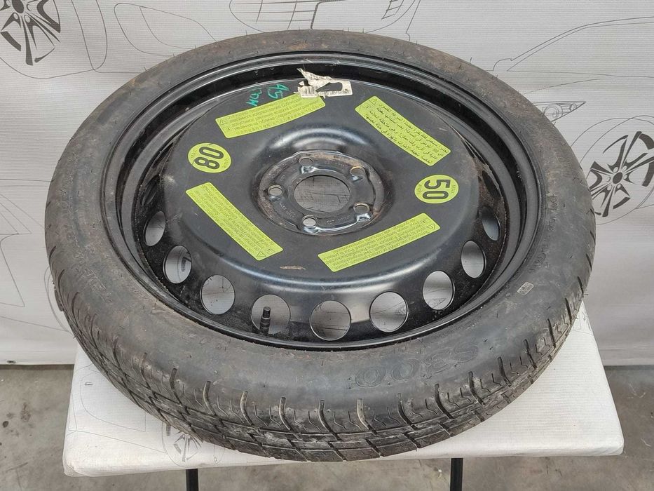 Roată de rezervă slim 5x112 T125/70 R19 DOT 1411 Audi A5 Sportback Cod:8K0601027D (3D)
