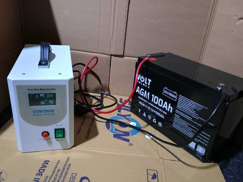 Sursa/redresor/invertor/Ups 12v -500w si acumulator agm 100 A