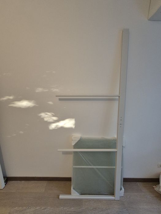 Usa aluminiu alb si geam mat 83x201,5 cm
