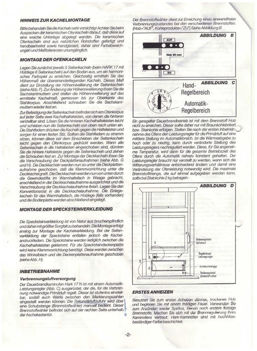 Șemineu pe lemne HARK Germania – Gama Lux – Stare foarte bună