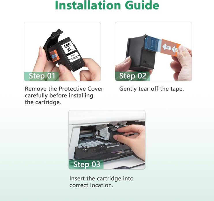 LIFOR PG-560 XL 560XL черни касети с мастило, за Canon (2 черни)