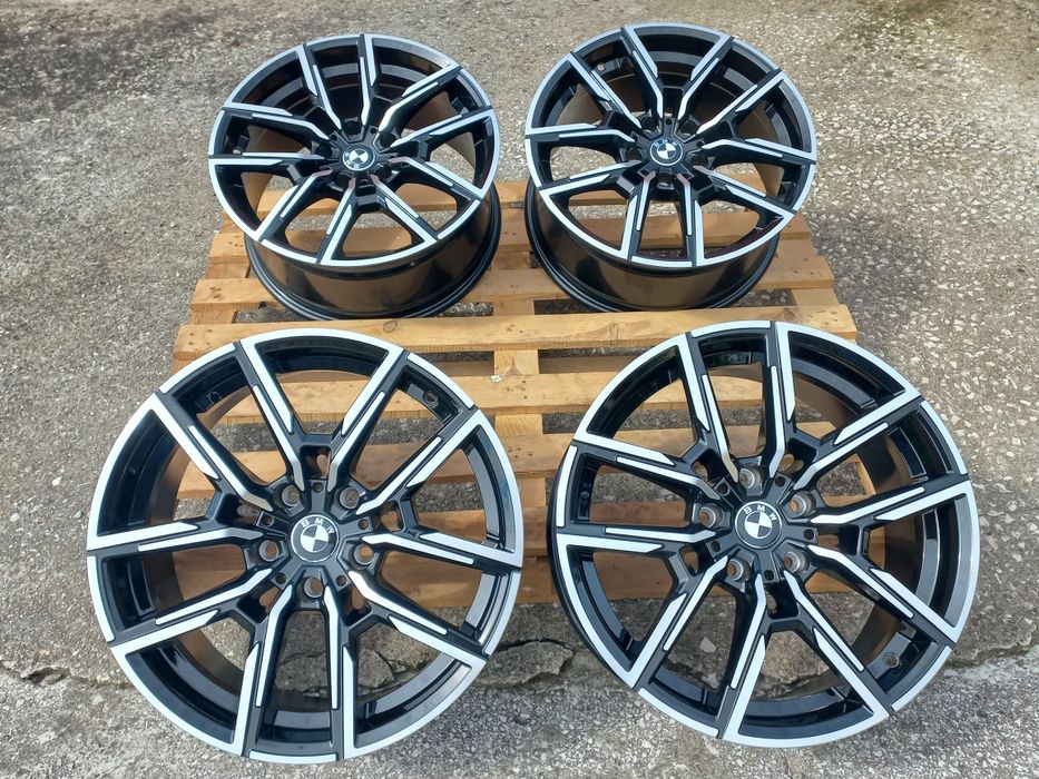 18"Bmw 5x120 8.5j et30 E46 E90 E91 E91 F10 F30 F11 F13 F01 X1 X3 X5 4x4 Xdrive Black polish Чисто Нови