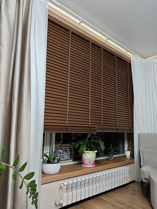 Горизонтальные Деревянные жалюзи Бамбук