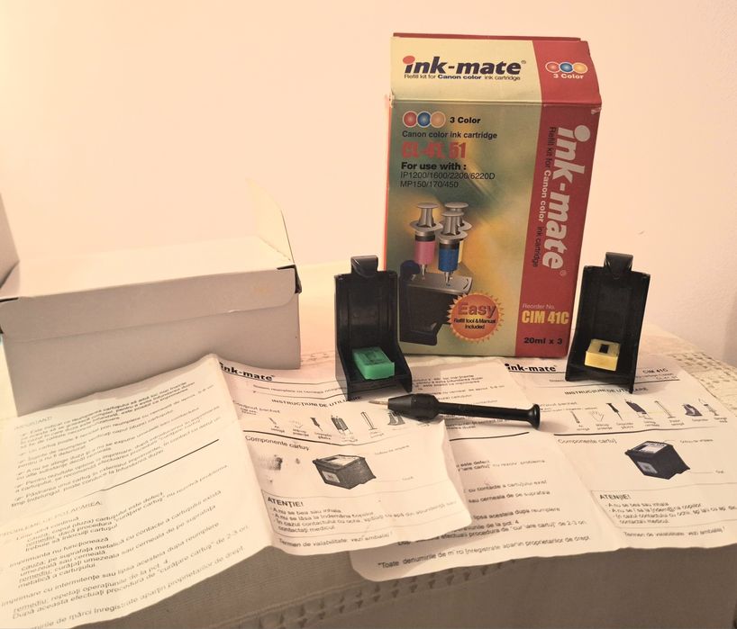 Dispozitiv kit refill Canon PG-40 si CL-41