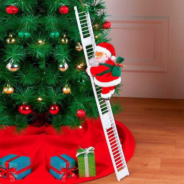 Катерещ се по стълба Дядо Коледа с музика движеща се коледна играчка